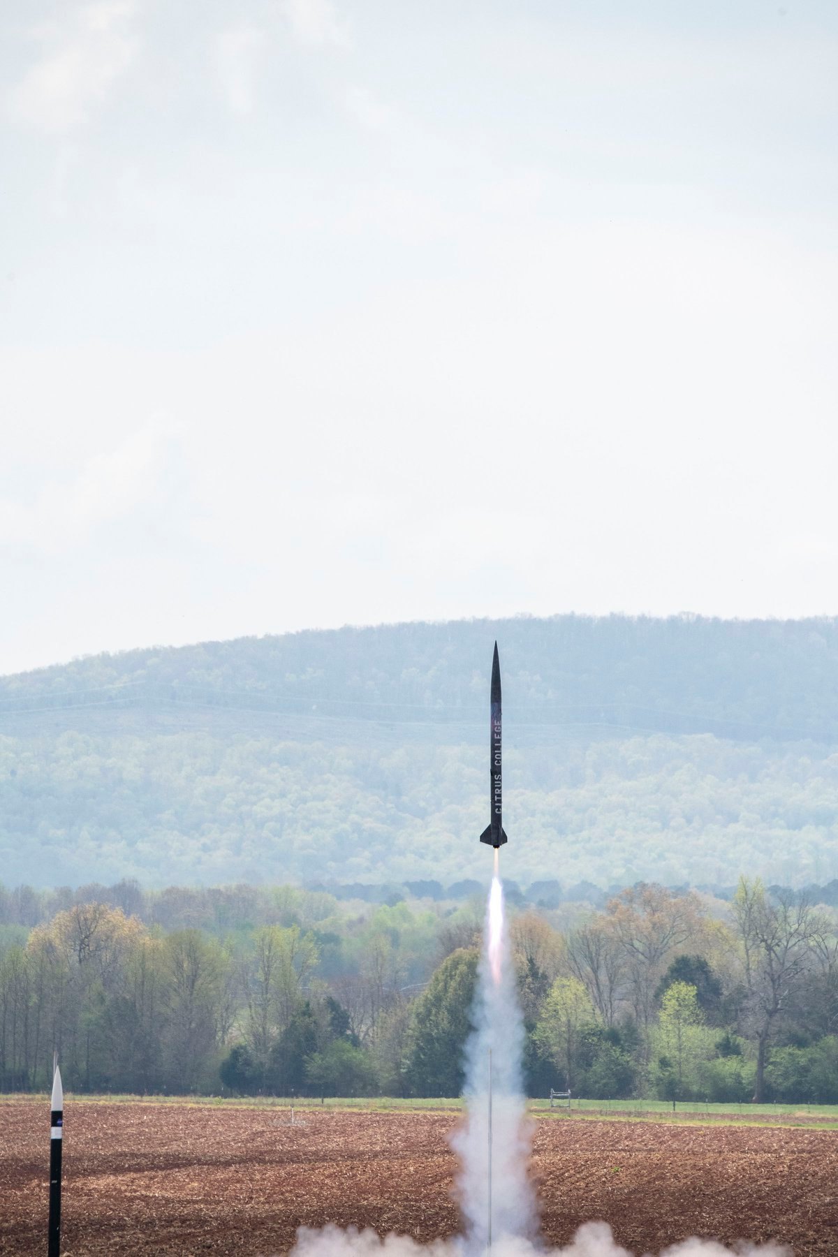 Rocket launch on competition day