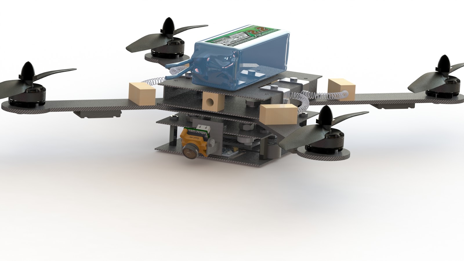 3D UAV Solid Works rendering